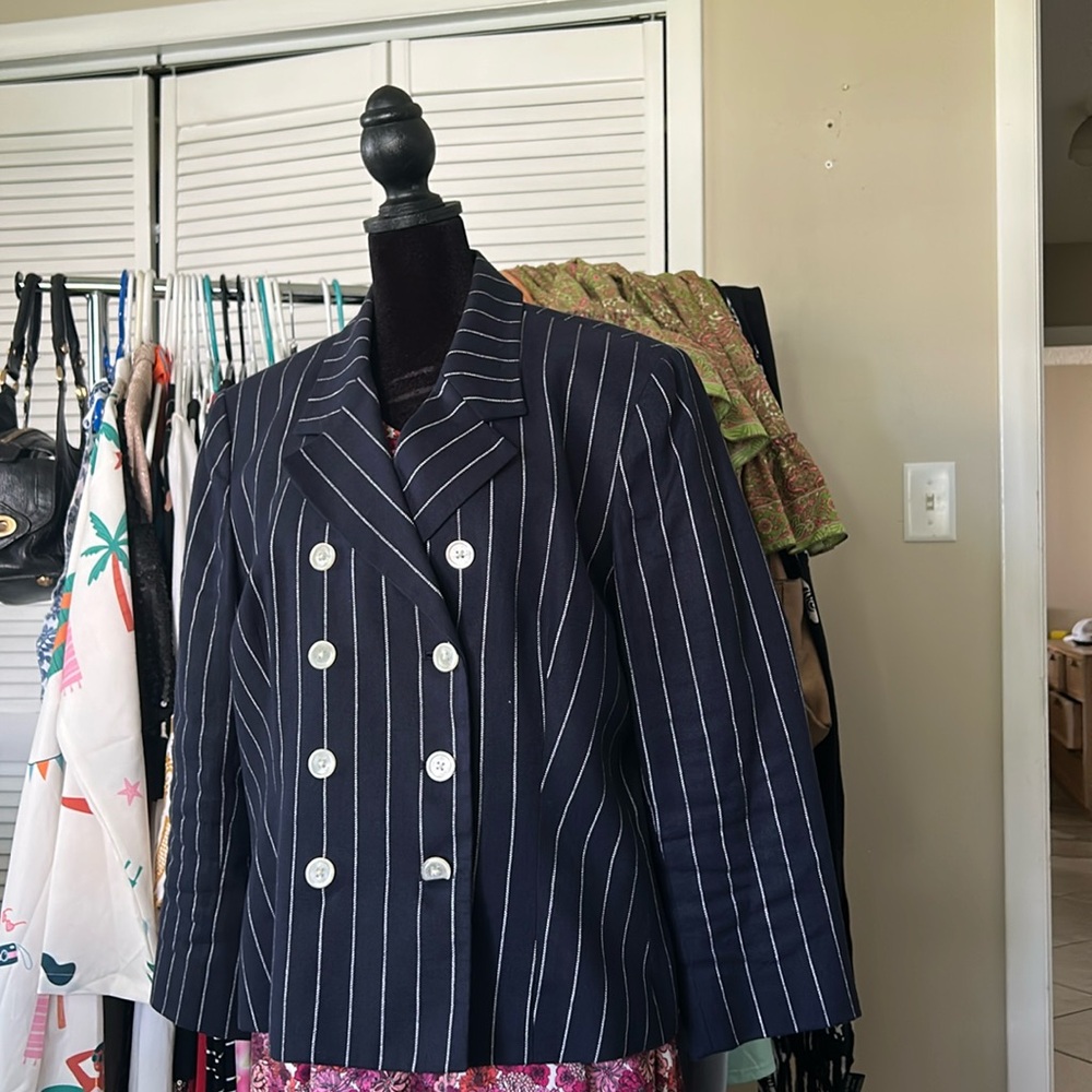 Pinstripe Blazer Short